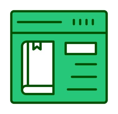 Basit Çevrimiçi Kitap satın alma simgesi, vektör illüstrasyonu