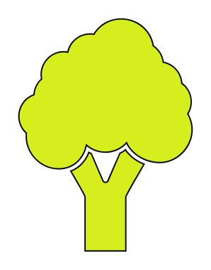 brokoli web simgesi, vektör illüstrasyonu  