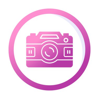 fotoğraf makinesi ikon vektör illüstrasyonu                      