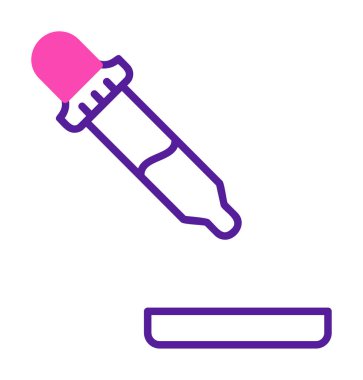 Pipette düz renk vektör ikonu tasarımı 
