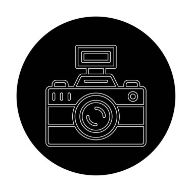 fotoğraf makinesi ikon vektör illüstrasyonu                      