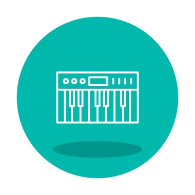 piyano müzik ikonu vektör illüstrasyonu                        