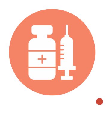 Aşı vektör illüstrasyon tasarımlı şırınga