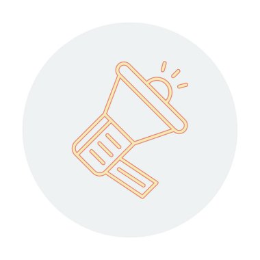 Megafon vektör illüstrasyonlu tanıtım konsepti simgesi