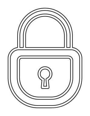 asma kilit web simgesi, vektör illüstrasyonu