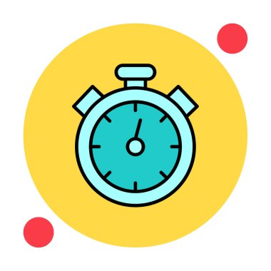 Düz çizgi kronometre vektör çizimi