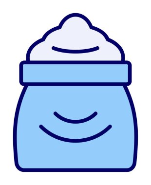 Şeker düzlüğü simgesi, vektör illüstrasyonu  