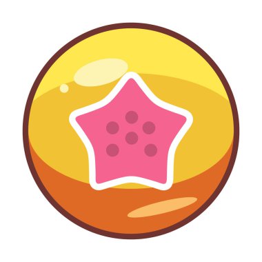 denizyıldızı düz ikon vektör çizimi 