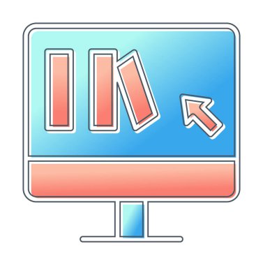 Basit Çevrimiçi Kitap satın alma simgesi, vektör illüstrasyonu