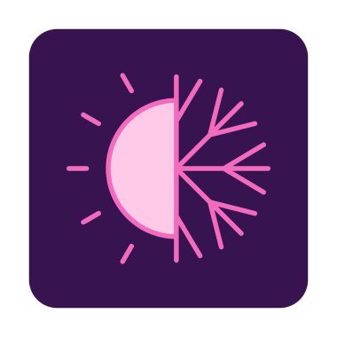 Hava durumu simgesi, vektör illüstrasyonu 