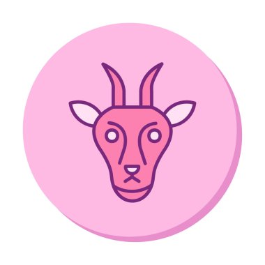 Keçi başı düz vektör simgesi 