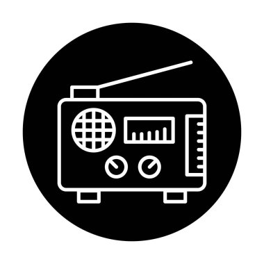 radyo ikonu. özet çizim vektörü 