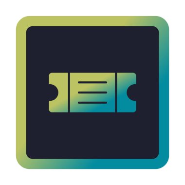 bilet simgesi, vektör illüstrasyonu basit tasarım