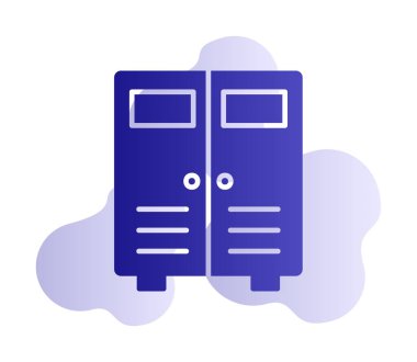 Lockers web simgesi, vektör illüstrasyonu                
