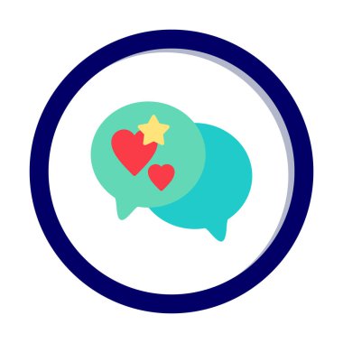 Basit konuşma balonu simgesi, vektör illüstrasyonu