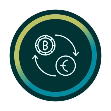 para birimi değişim simgesi, vektör illüstrasyonu