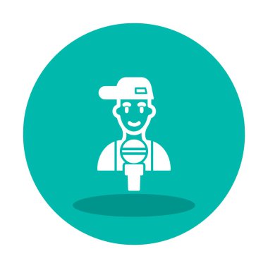 Mikrofonlu rapçinin vektör çizimi 