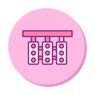 Trafik ışıkları web simgesi, vektör çizim 