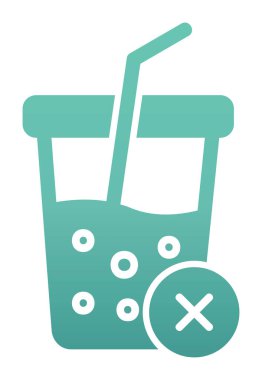 Basit, alkolsüz içecek simgesi, vektör illüstrasyonu