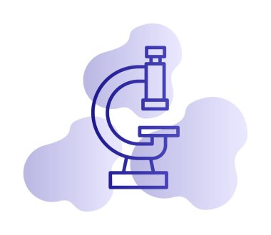 mikroskop düz vektör illüstrasyon tasarımı