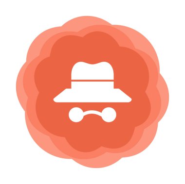 Basit Incognito simgesi, vektör illüstrasyonu