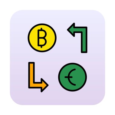 para değişimi simgesi, vektör illüstrasyonu