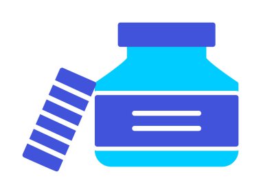 Mürekkep kavanozu simgesinin vektör çizimi 