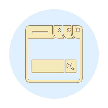 Arama Çubuğu simgesi vektör illüstrasyon tasarımı