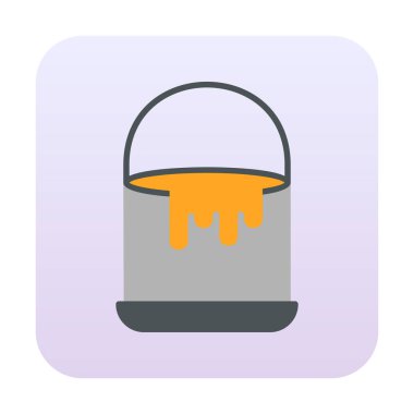 Boya kovası simge vektör çizim