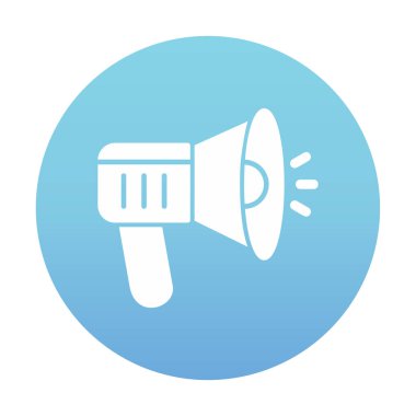 megafon ikonu. Hoparlör vektör illüstrasyonu. düz dizayn