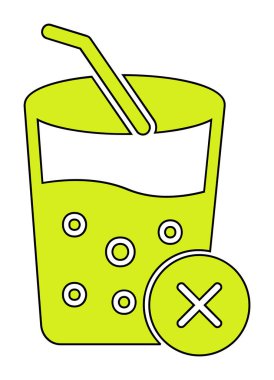 Meyve suyu işareti yok. Web simgesi basit illüstrasyon 