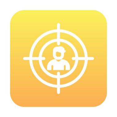 Hedef düz simge. Vektör illüstrasyonu