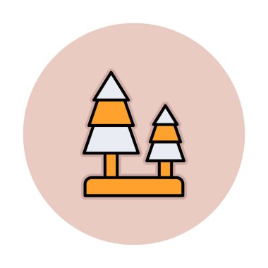 Orman ikonu vektör illüstrasyonu 