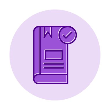  Kitap Denetimi İşaretleme simgesi, vektör illüstrasyonu   