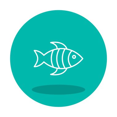 Balık. Web simgesi basit illüstrasyon