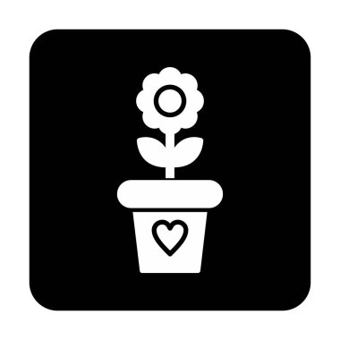 çiçek saksısı vektör illüstrasyonu