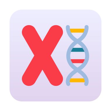 düz Kromozom ikon vektör illüstrasyon tasarımı