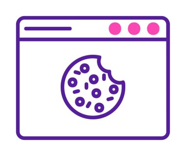 Basit Web Kurabiyeleri simgesi, vektör illüstrasyonu