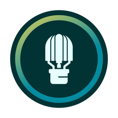 Basit Sıcak Hava Balonu simgesi, vektör illüstrasyonu