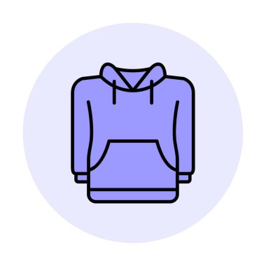 Basit kapüşonlu simge, vektör çizimi