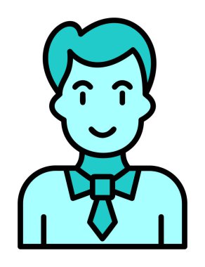 Profesör Web simgesi, vektör illüstrasyonu