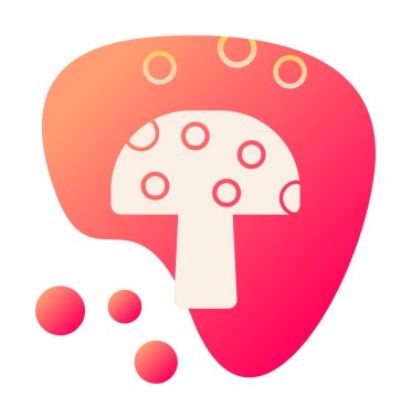 Mushroom icon, vector illustration simple design