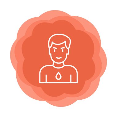 Basit Survivor kişi avatar simgesi, vektör illüstrasyonu