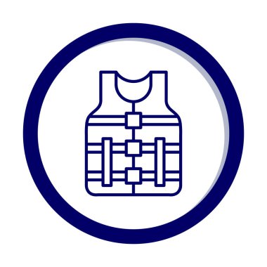 Modern Life Vest simge tasarımının vektör çizimi                     