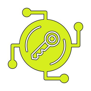 Anahtar ağ simgesi vektör illüstrasyonu 