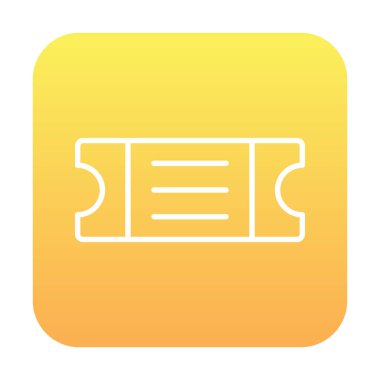 bilet simgesi, vektör illüstrasyonu basit tasarım