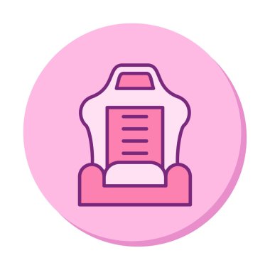 araba koltuğu simgesi, vektör illüstrasyonu 