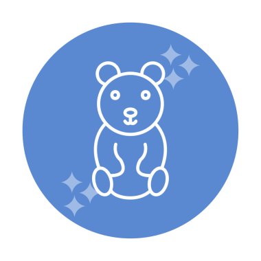  Oyuncak Ayı simgesi vektörü, illüstrasyon