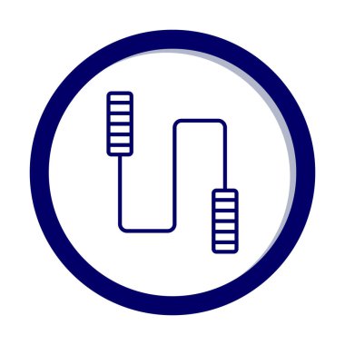 İp sporu ikonunu atlıyorum. Vektör illüstrasyonu 