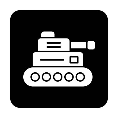 askeri tank simgesi vektör illüstrasyon